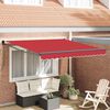 vidaXL Toldo Retr&aacute;ctil Manual Rojo 350 x 250 cm Poli&eacute;ster y Aluminio