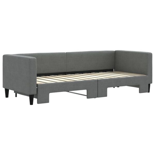 vidaXL Sofá cama nido tela gris oscuro 80x200 cm