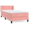 vidaXL Cama box spring con colch&oacute;n terciopelo rosa 80x200 cm