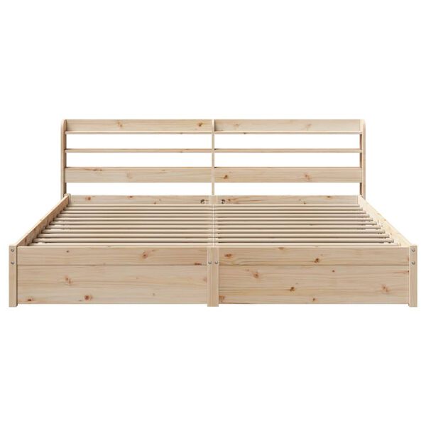vidaXL Estructura de cama con cabecero madera maciza de pino 200x200cm