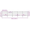 vidaXL Valla de jardín con punta de lanza de acero 892,5x150 cm negra