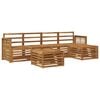 vidaXL Conjunto de sof&aacute;s de exterior 6 uds. Natural