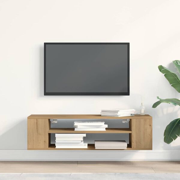 vidaXL Gabinete de TV artisian oak 100 x 30 x 26,5 cm