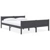 vidaXL Estructura de cama sin colch&oacute;n madera de pino gris 120x200 cm