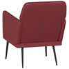 vidaXL Sillón de cuero sintético rojo tinto 61x78x80 cm