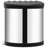 vidaXL Papelera de cocina empotrada acero inoxidable 8 L