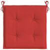 vidaXL Cojines de silla de jard&iacute;n 2 uds tela Oxford rojo 40x40x4 cm