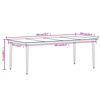 vidaXL Set comedor de jard&iacute;n 9 pzas y cojines rat&aacute;n sint&eacute;tico y vidrio