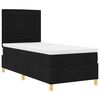 vidaXL Cama Box Spring LED con colch&oacute;n Negro 90 x 190 cm tela