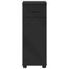vidaXL Gabinete de Baño con cajón con puerta Negro 30 x 35 x 80 cm