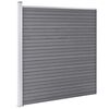 vidaXL Set de valla 7 cuadradas + 1 oblicua WPC gris 1311x186 cm