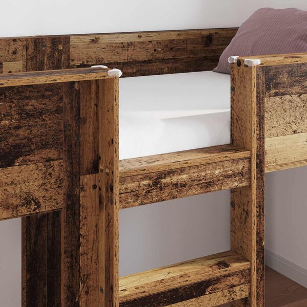 vidaXL Cama Litera para Ni&ntilde;os con colch&oacute;n Madera vieja 100 x 200 cm