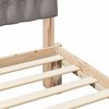 vidaXL Estructura de Cama con Cabecera Tapizada Marrón 200 x 200 cm
