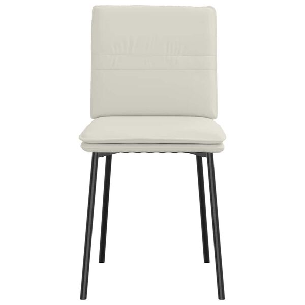 vidaXL Sillas de comedor 2 unidades terciopelo crema