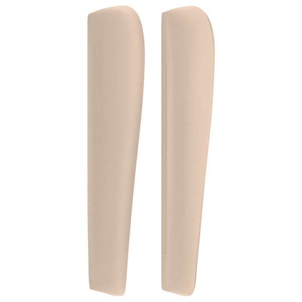 vidaXL Cabecero con orejas cuero sint&eacute;tico capuchino 203x23x118/128 cm