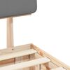vidaXL Estructura de Cama con Cabecera Tapizada Gris Claro