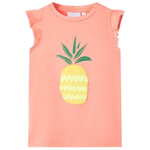 Camiseta infantil color coral ne&oacute;n 116