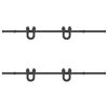 vidaXL Kit de herrajes para puertas correderas acero negro 200 cm