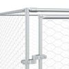 vidaXL Perrera de exterior acero galvanizado plateado 4x12x2 m