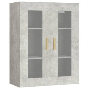 vidaXL Armario colgante de pared gris hormig&oacute;n 69,5x34x90 cm
