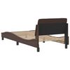 vidaXL Estructura de cama Dover cuero sintético marrón 90x190 cm