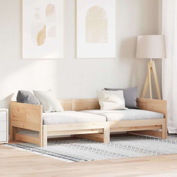 vidaXL Cama abatible de día Marrón 203,5 x 184 x 56,5 cm