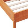 vidaXL Cama sin colch&oacute;n madera maciza de pino marr&oacute;n cera 140x190 cm