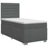vidaXL Cama box spring con colch&oacute;n Gris oscuro 80 x 200 cm Tela
