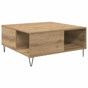 vidaXL Mesa de Caf&eacute; Roble artisan 80 x 80 x 36,5 cm