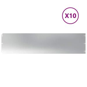 vidaXL Bordes para c&eacute;sped 10 uds 25x103 cm acero galvanizado
