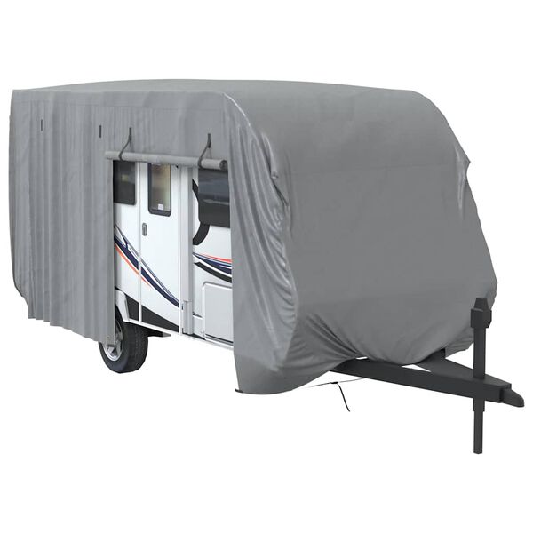 vidaXL Funda para caravana tela no tejida gris 610x250x220 cm