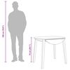 vidaXL Mesa de comedor de madera maciza de caucho marr&oacute;n