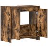 vidaXL Armario de ba&ntilde;o madera contrachapada roble ahumado 60x33x61 cm