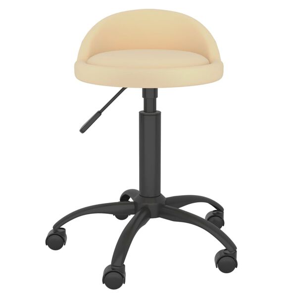 vidaXL Sillas de comedor giratorias 2 uds terciopelo crema