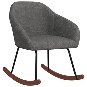 vidaXL Silla mecedora de tela gris oscura