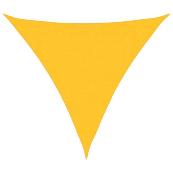 vidaXL Toldo de vela amarillo HDPE 160 g/m&sup2; 3,6x3,6x3,6 m