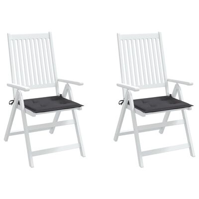 vidaXL Cojines sillas de jardín 2 uds tela Oxford antracita 40x40x3 cm