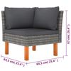 vidaXL Set de muebles de jard&iacute;n 6 pzas y cojines rat&aacute;n sint&eacute;tico gris