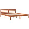 vidaXL Cama sin colch&oacute;n madera maciza de pino marr&oacute;n cera 160x200 cm