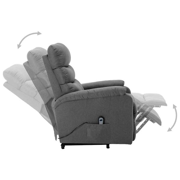 vidaXL Sill&oacute;n elevable tela gris claro