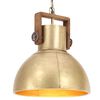 vidaXL L&aacute;mpara colgante industrial redonda 25 W lat&oacute;n 40 cm E27