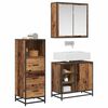vidaXL Juego de muebles de baño con cajón 3 pcs Madera vieja