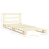 vidaXL Estructura cama palets sin colch&oacute;n madera maciza pino 90x200 cm