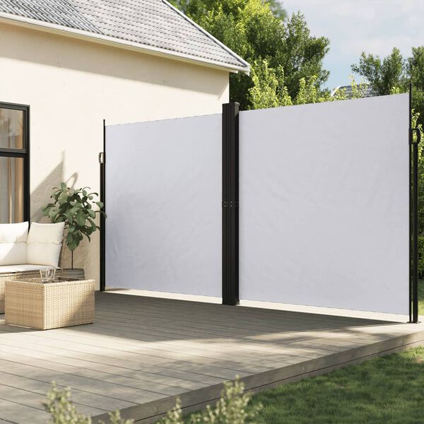 vidaXL Toldo lateral retr&aacute;ctil blanco 200x1000 cm