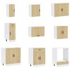 vidaXL Mueble cocina Porto roble sonoma 14 pzas madera contrachapada