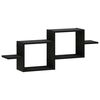 vidaXL Estante de pared Roble Negro 95 x 17 x 37 cm