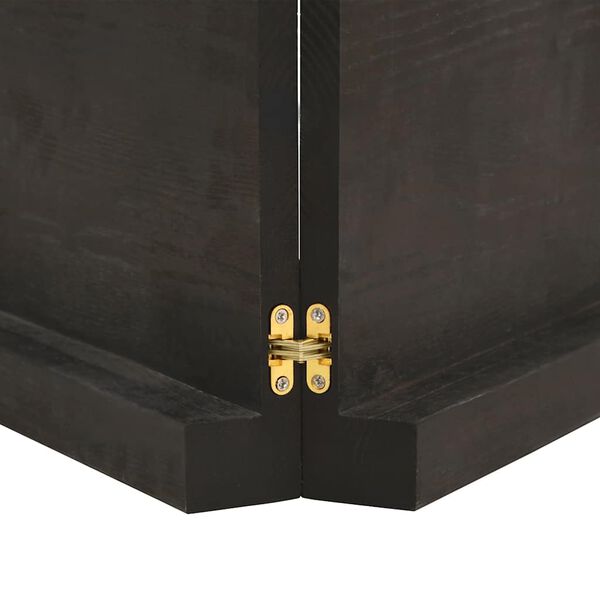 vidaXL Tablero mesa madera tratada borde vivo marrón 120x60x(2-6) cm