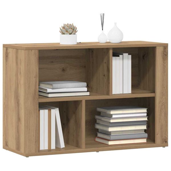 vidaXL Vitrina Roble artesanal 80 x 30 x 53 cm Madera contrachapada