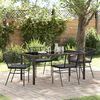 vidaXL Conjunto de Comedor de Jard&iacute;n 5 pcs Negro rat&aacute;n sint&eacute;tico