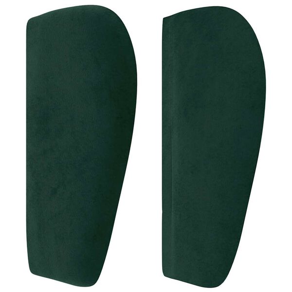 vidaXL Cabecero de terciopelo verde oscuro 163x23x78/88 cm